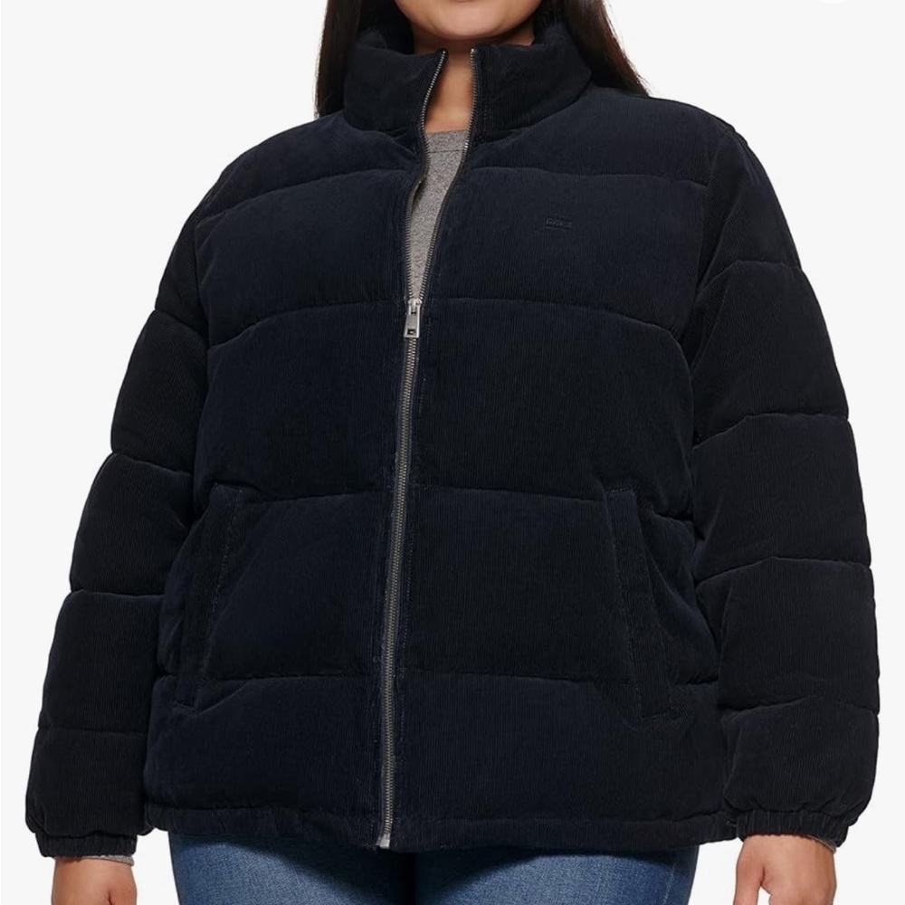 NWOT Levi’s Navy Blue Corduroy Bubble Jacket